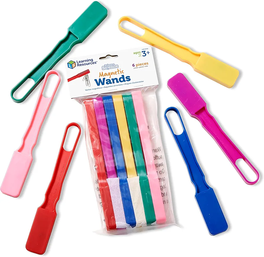 Learning Resources Magnetic Wands - 6 Pieces, Ages 3+, Educational Learning Kits, Science Experiment Tools, Preschool Learning Toys, Homeschool Supplies,Back to School Supplies,Teacher Supplies