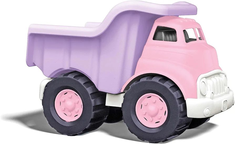 Green Toys Dump Truck in Pink Color - BPA Free, Phthalates Free Play Toys for Improving Gross Motor, Fine Motor Skills. Play Vehicles