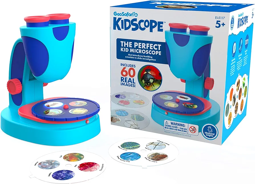 Educational Insights GeoSafari Jr. Kidscope, Kids Microscope, STEM Toy, Gift for Boys & Girls, Ages 5+