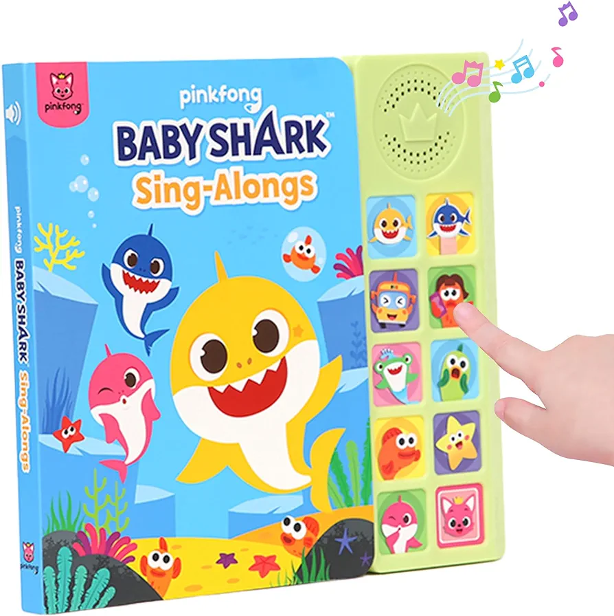 Baby Shark Sing-Alongs 10 Button Sound Book | Baby Shark Toys | Learning & Education Toys | Interactive Baby Books for Toddlers 1-3 | Gifts for Boys & Girls