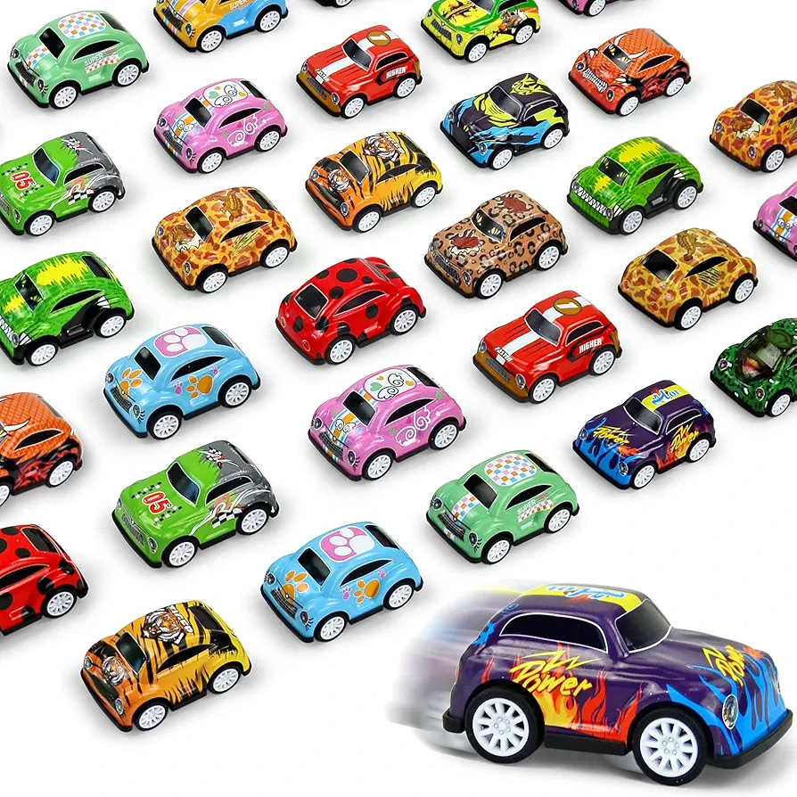 Vileafy 30 Bulk Mini Pull Back Cars -Goodie Bag Stuffers for Kids 3-5, Birthday Return Gifts, Carnival Prizes for Boys and Girls Party Favors and Class Treasure Box