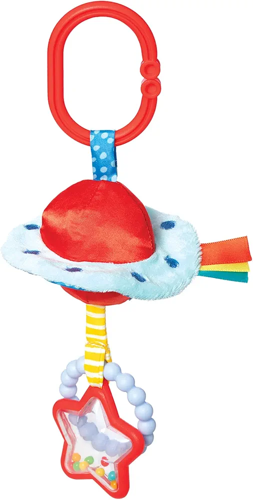 Manhattan Toy UFO Clip-on Baby Travel Toy with Rattles and Teethers Small