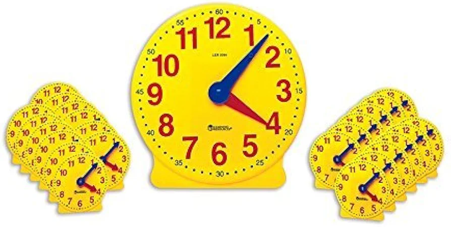 LEARNING RESOURCES CLASSROOM CLOCK KIT 2094 & 24 MINI (Set of 3)