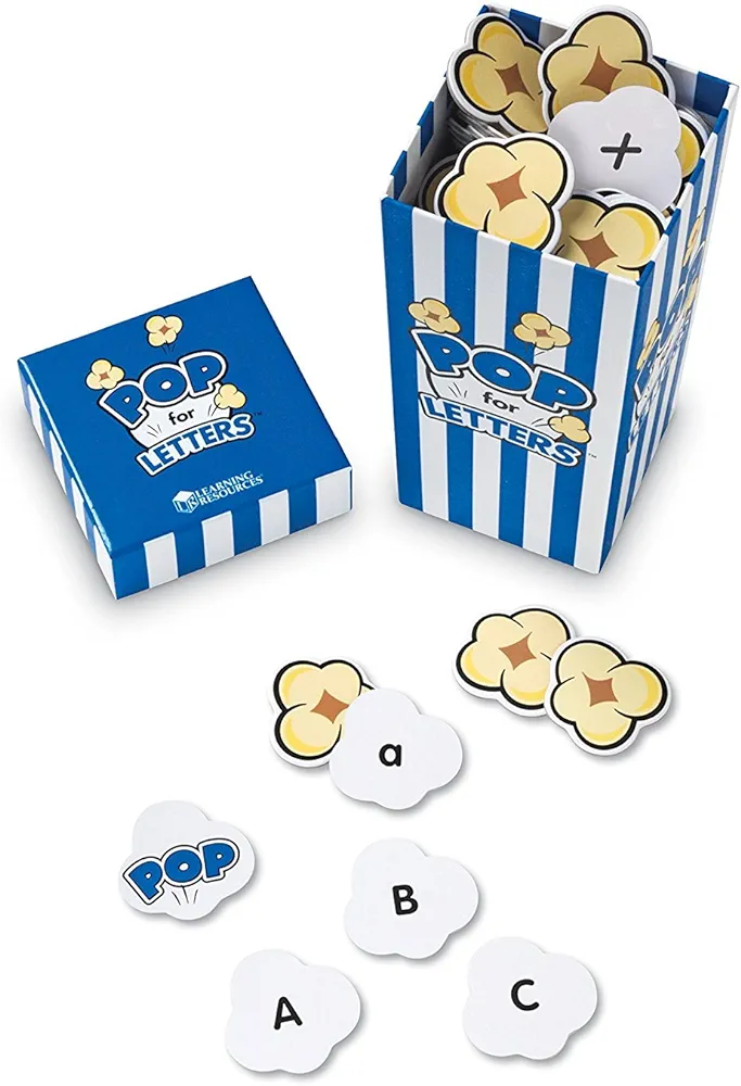 Learning Resources Pop for Letters, Early Phonics Game, Alphabet Recognition, ABCs, 8 Pop Cards, Ages 4+, Grades PreK+