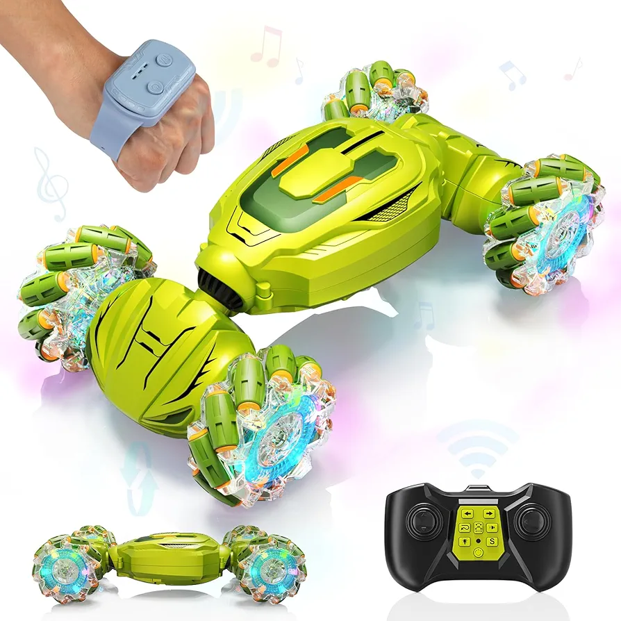 Remote Control Car - Gesture Sensing Stunt 2.4GHz 360° Rotating 4WD Transform RC Car, Brithday Gift for Boys Girls 6 7 8 9 10, Car Toys for 6+ Year Old