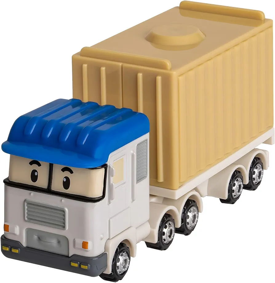 Robocar Poli, Terry DIE-CAST Metal Toy Cars, Cargo Truck Container Semi Tractor Toys, Diecast Vehicle Truck Toy Party Birthday Gifts for Toddlers Age 1-5 Boys Girls