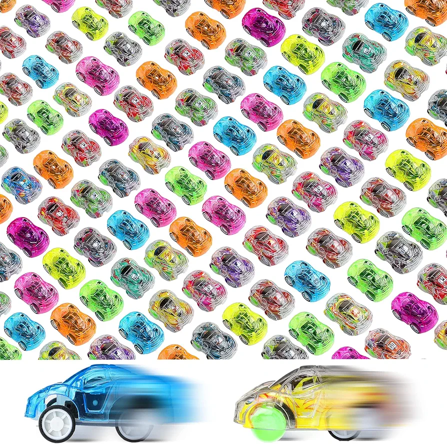 Liliful 180 Pcs Mini Pull Back Cars Race Car Party Favors Mini Cars Bulk Small Treasure Box Toys Goodie Bag Stuffers Carnival Prizes Classroom Rewards Easter Birthday Toys for Girls Boys