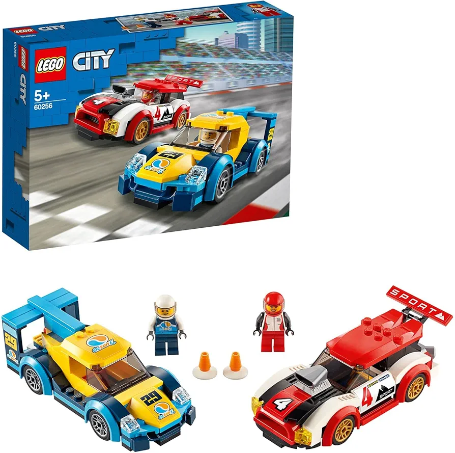 LEGO 60256 City Nitro Wheels Racing Cars Toy with 2 Race Drivers Minifigures, Rally Vehicles for Kids 5+ Year Old