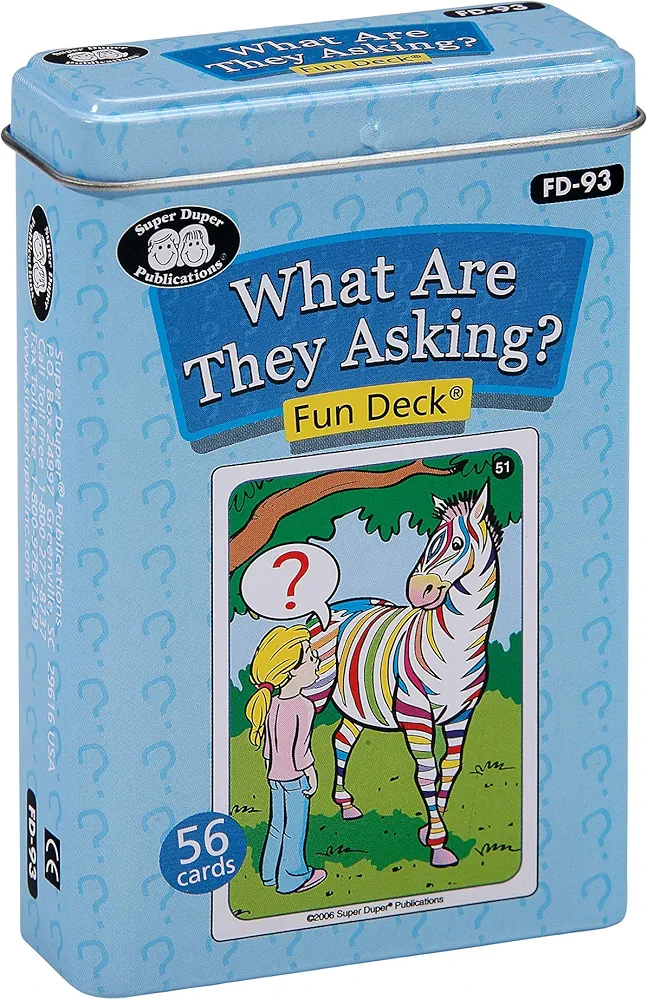 Super Duper Publications | What are They Asking? Fun Deck Flash Cards | Educational Learning Resource for Children