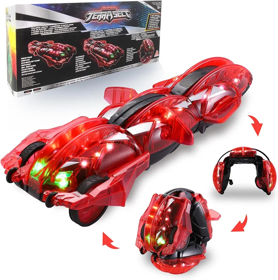 RC Car Remote Control Car for Kids - LED Remote Control Snake Car, RC Stunt Snake 360° Roll Toys, Toys for 8 9 10 11 12+ Year Old Boys/Girls, Gifts for Christmas Easter Birthday