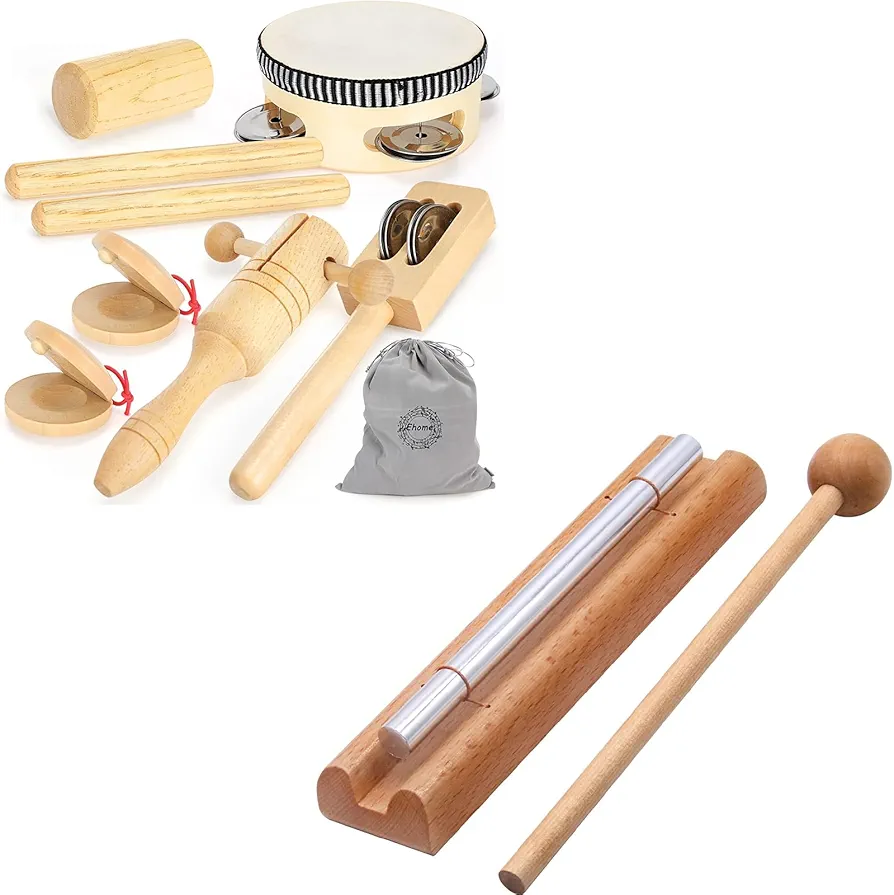 Wooden Percussion Kids Baby Musical Instruments and Solo Hand Chime