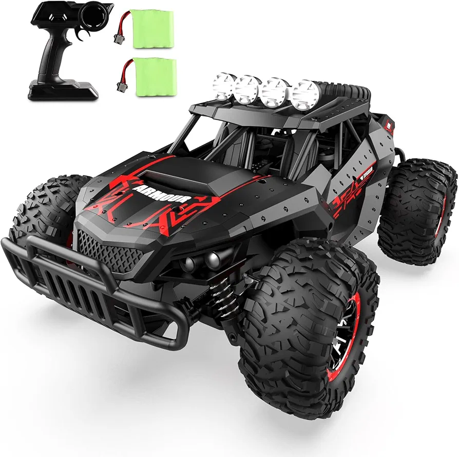 Remote Control Car 1:16 Remote Control Truck High Speed 25 km/h All Terrain Off-Road RC Car 2.4Ghz Monster Truck Two Rechargeable Batteries 70+min for Boys,Girls Kids and Adults