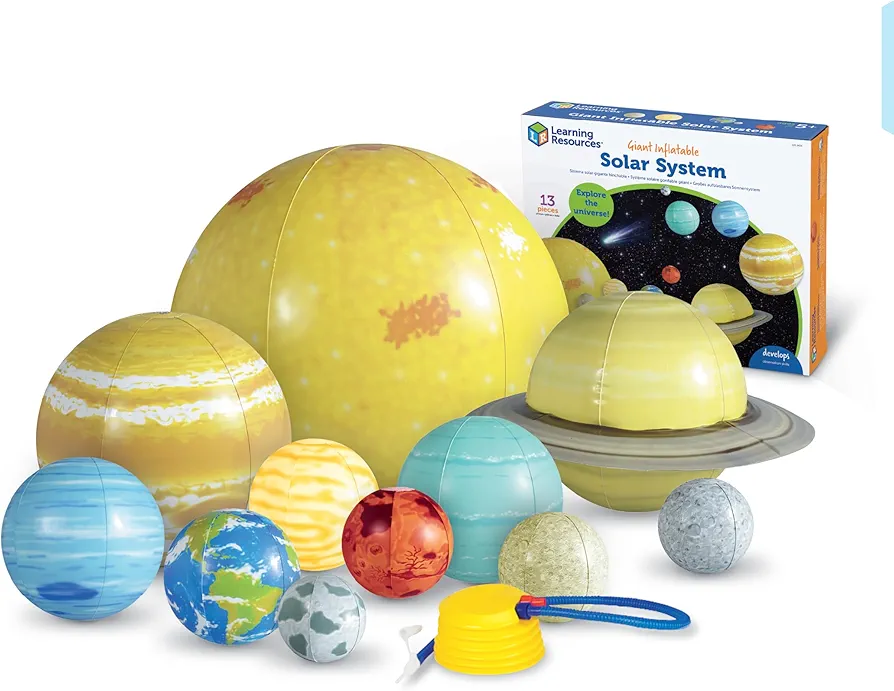 Learning Resources Giant Inflatable Solar System - Grades K+ Solar System Demonstration Tool, Solar System Model, Inflatable Planets for Classroom