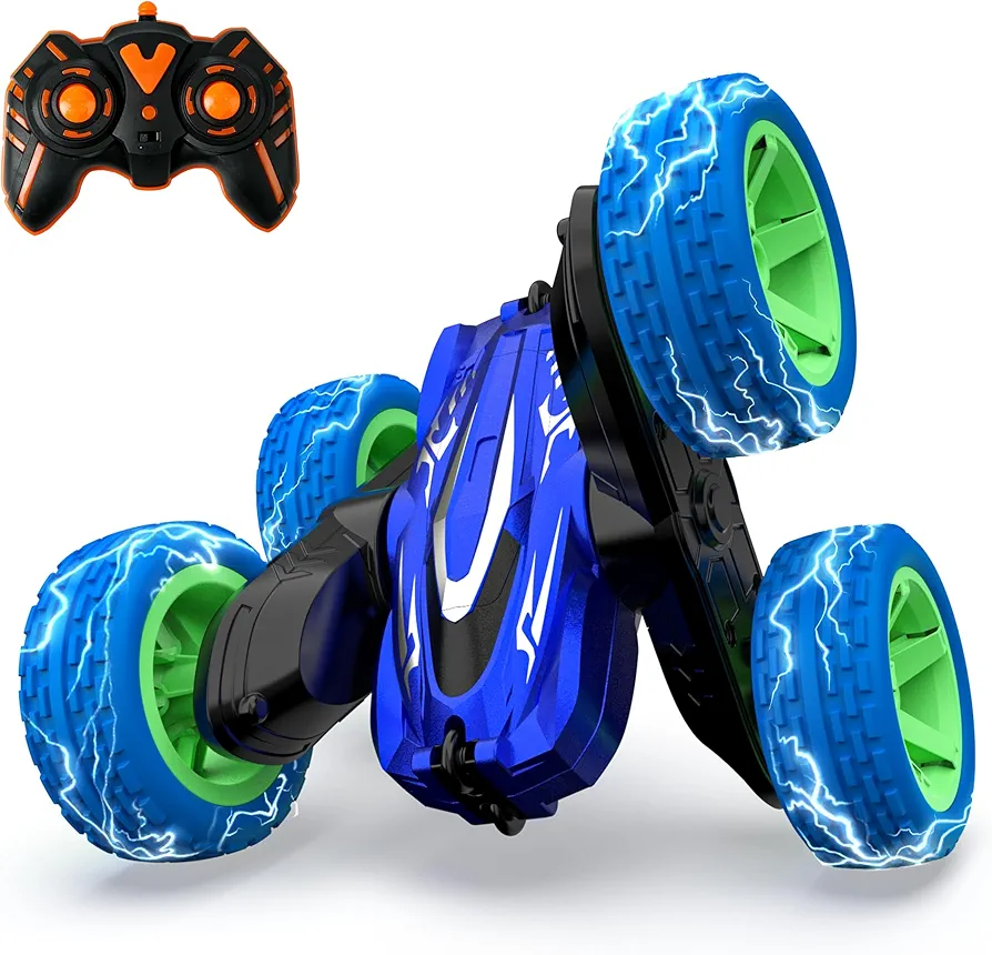 Remote Control Car - 2.4Ghz RC Cars with LED Lights, RC Stunt Car for Kids, Christmas Birthday Gift for Boys Age 3 4 5 6 7 8 Years Old