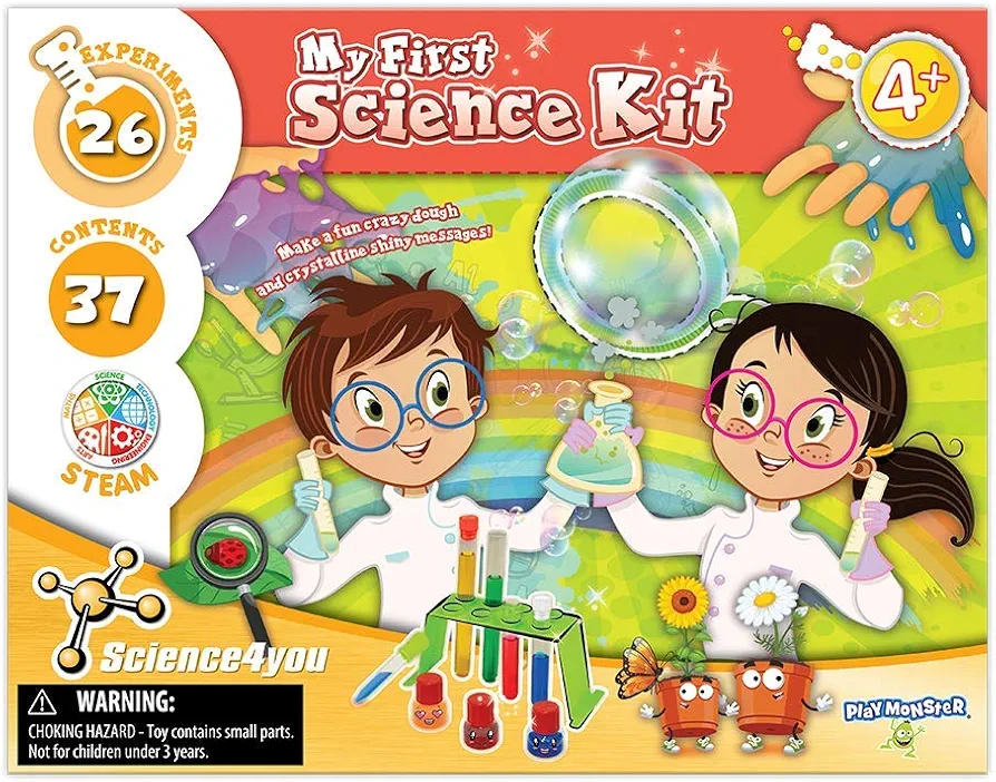 Science4you - My First Science Kit - 26 Experiments to Introduce Children to Science - Fun, Education Activity for Kids Ages 4+