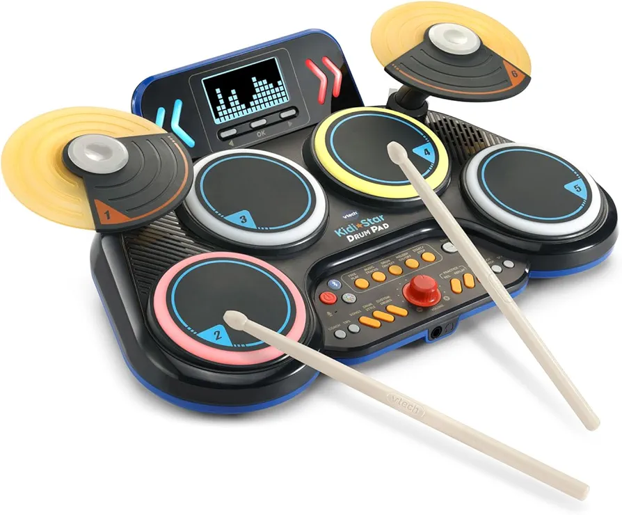 VTech Kidi Star Drum Pad, Black