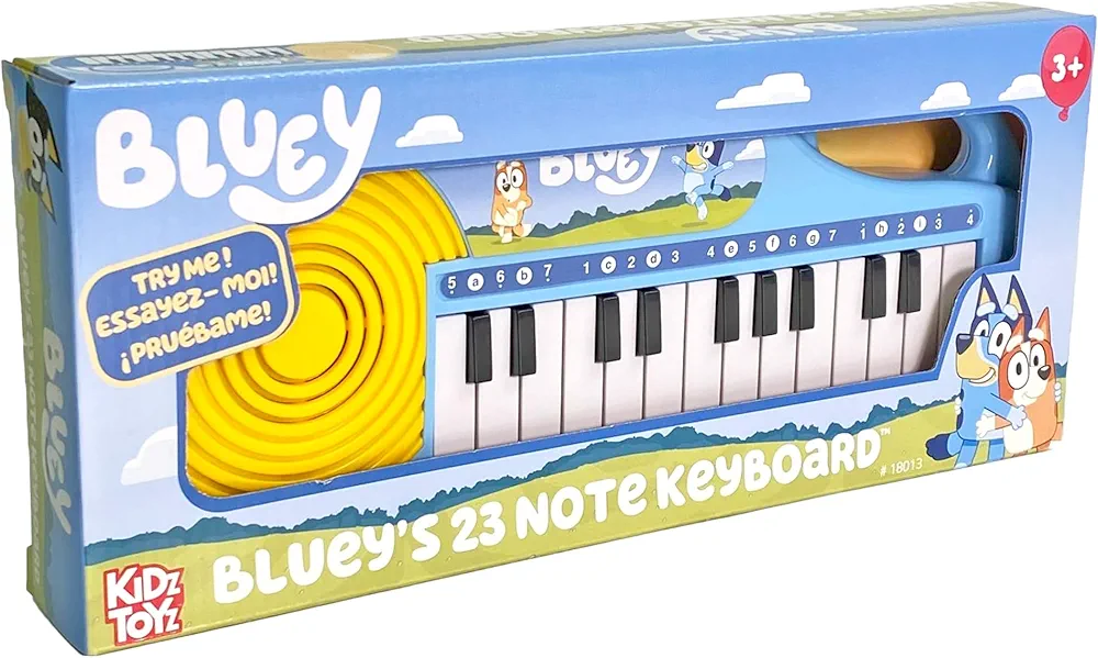 Bluey 23 Note Musical Keyboard - Portable Learn to Play Keyboard Musical Education Learning Toy for Toddlers and Preschoolers