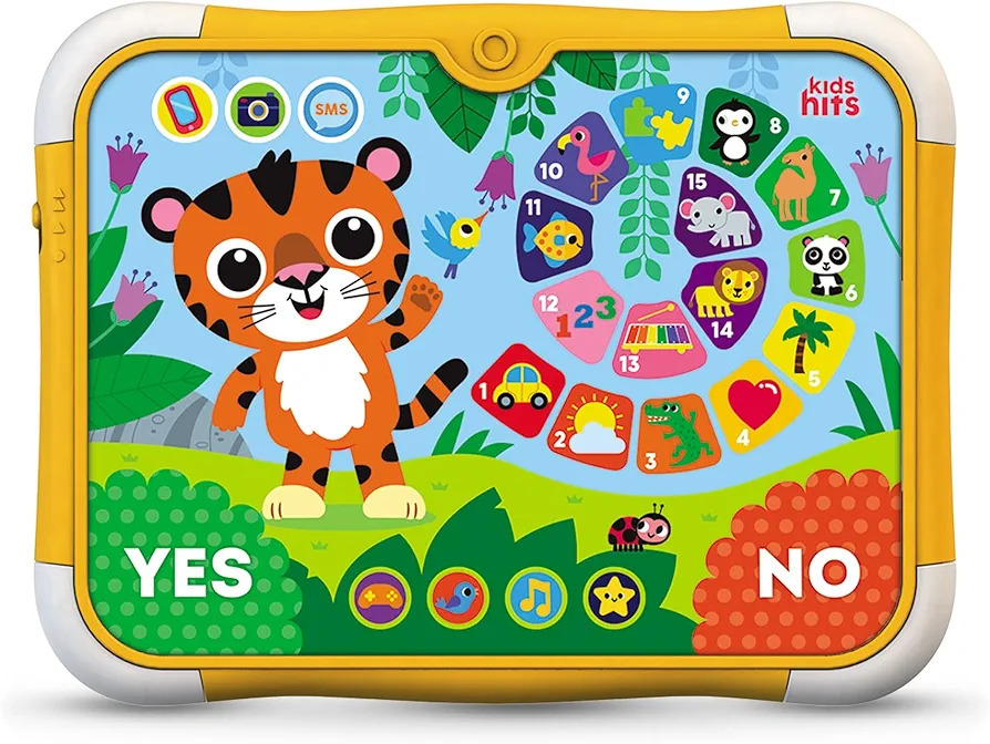 Kids Hits Educational Toddler Touch Pad with Lights Toy - Tiger Quiz Adventure, 3 Years Plus