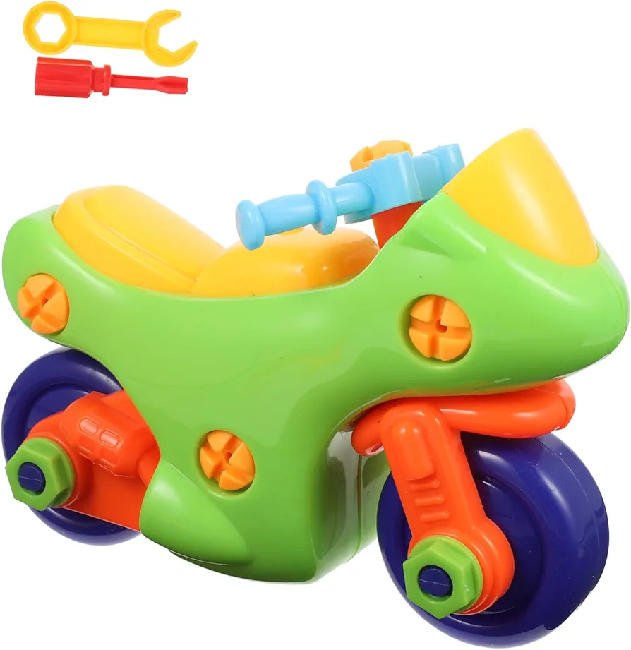 Toyvian 1 Set Detachable Toy Puzzle Toy Infant Toys Kids Airplane Toy Children Vehicle Toy Motorcycle Toy for Children Take Apart Motorbike Toy Motorcycle Model Car Cover Baby Car Plastic