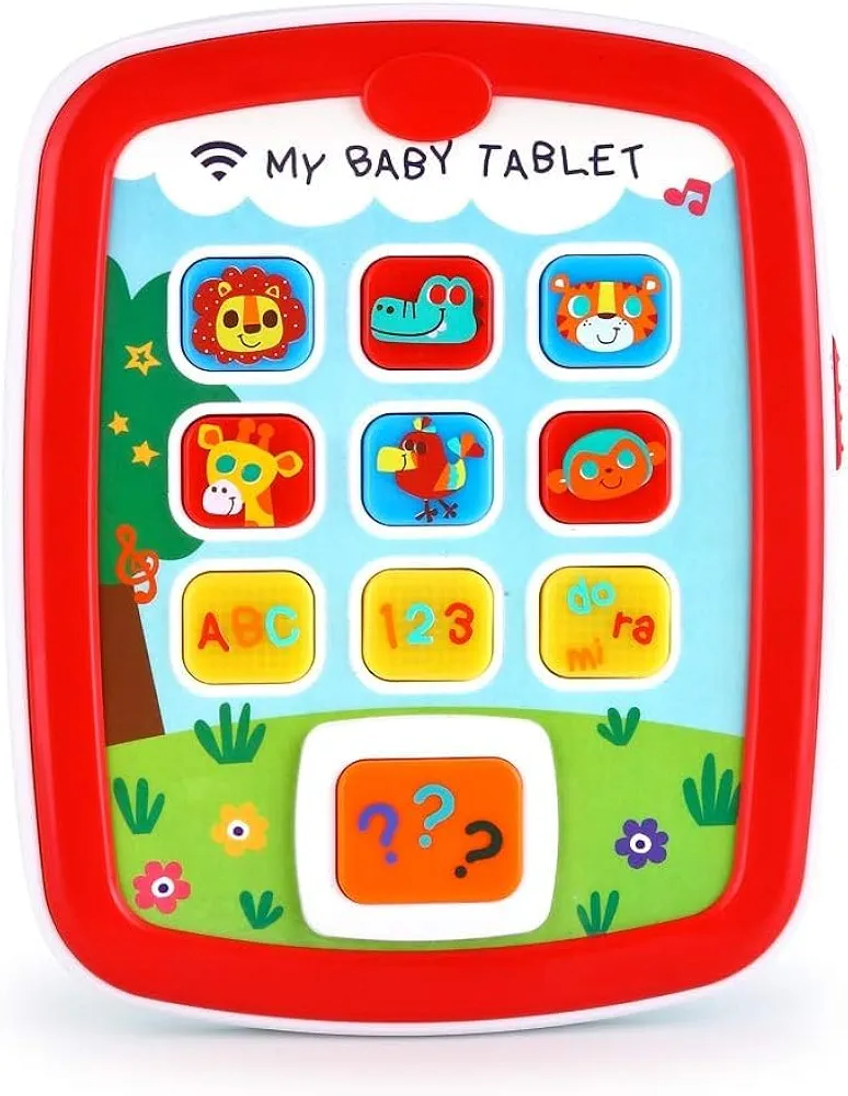 Baby Tablet Toys for 1 Year Old, Music Learning ABC Numbers Color Baby Toys for 6 12 18 Month Old, Electronic Interactive Toy for Educational Preschool Boys & Girls 1 2 3 Years Old