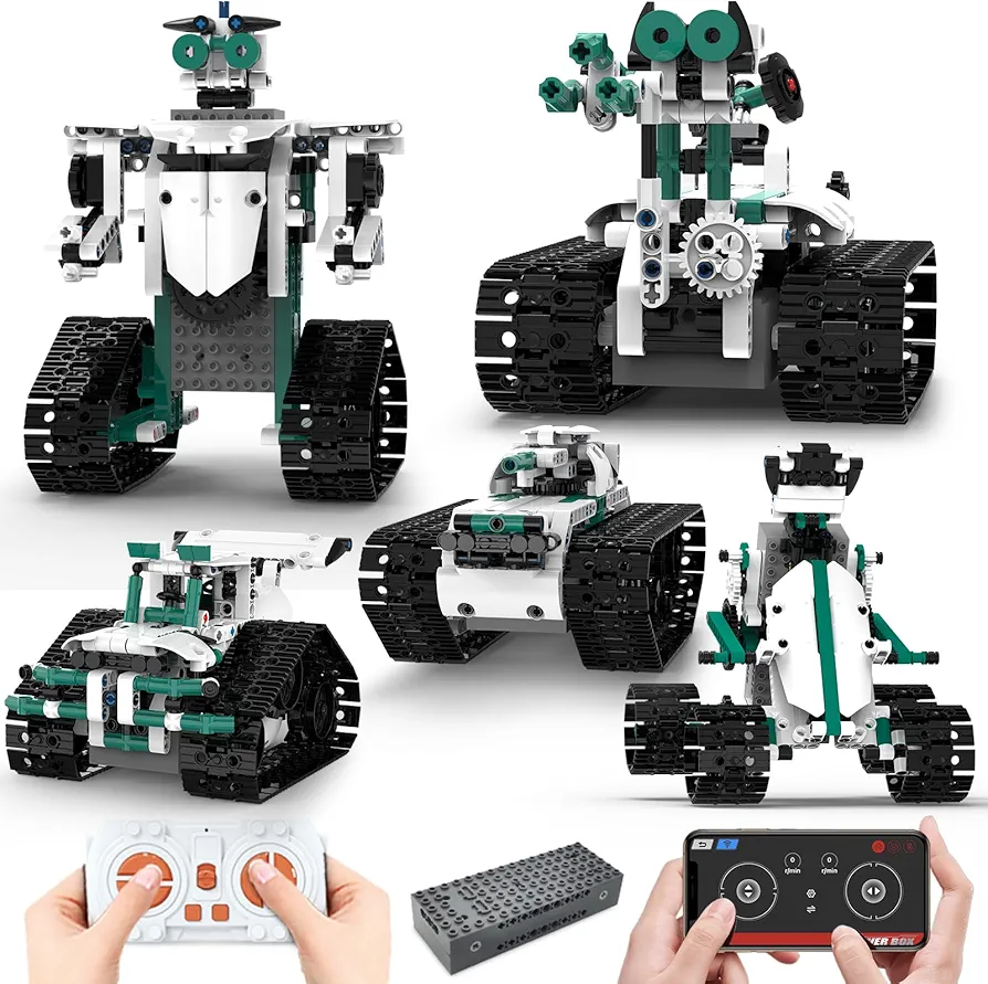 Technique Car Building Blocks Set, 13in1 Remote & APP Control Tracked Racer/Robot/Truck/Tank/Plane, STEM Kits for Kids Age 8-10, Building Toy Gifts for Boys Girls 8-16, (550 PCS)