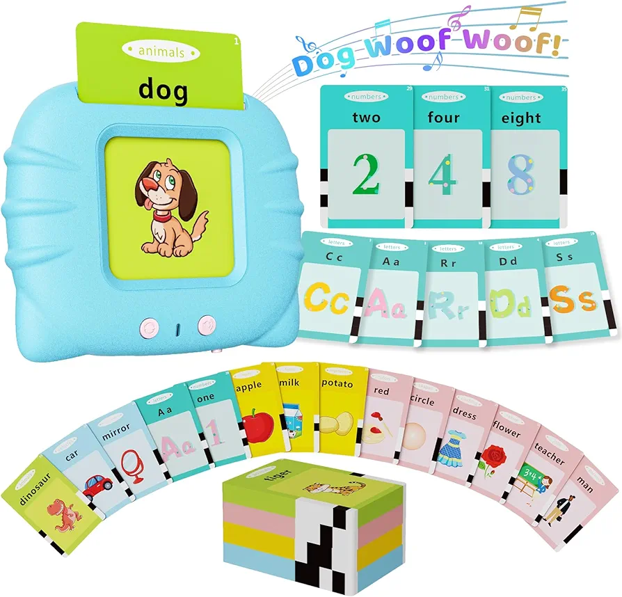 Toddler Toys Talking Flash Cards for 1 2 3 4 5 6 Year Old Boys and Girls, Autism Sensory Toys for Autistic Children, Learning Educational Montessori Speech Therapy 248 Sight Words Kids Gifts