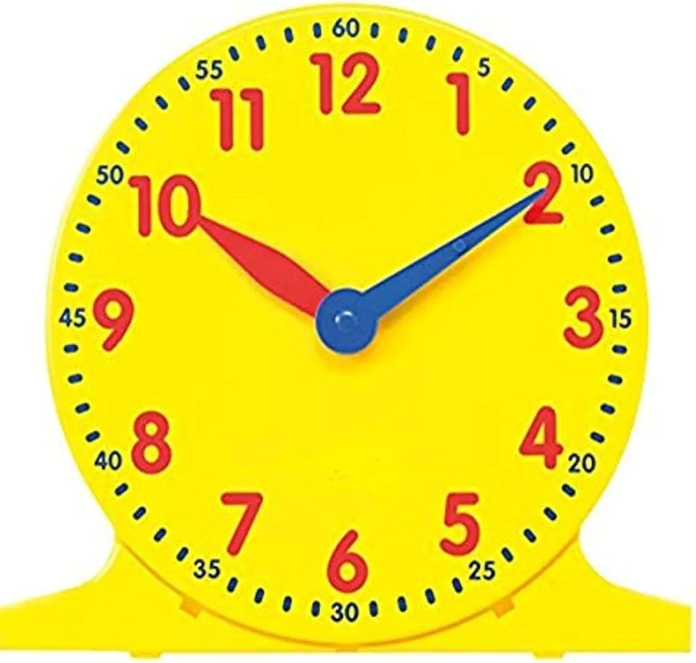 Didax Educational Resources 12-Inch Classroom Demonstration Clock, multi-colored