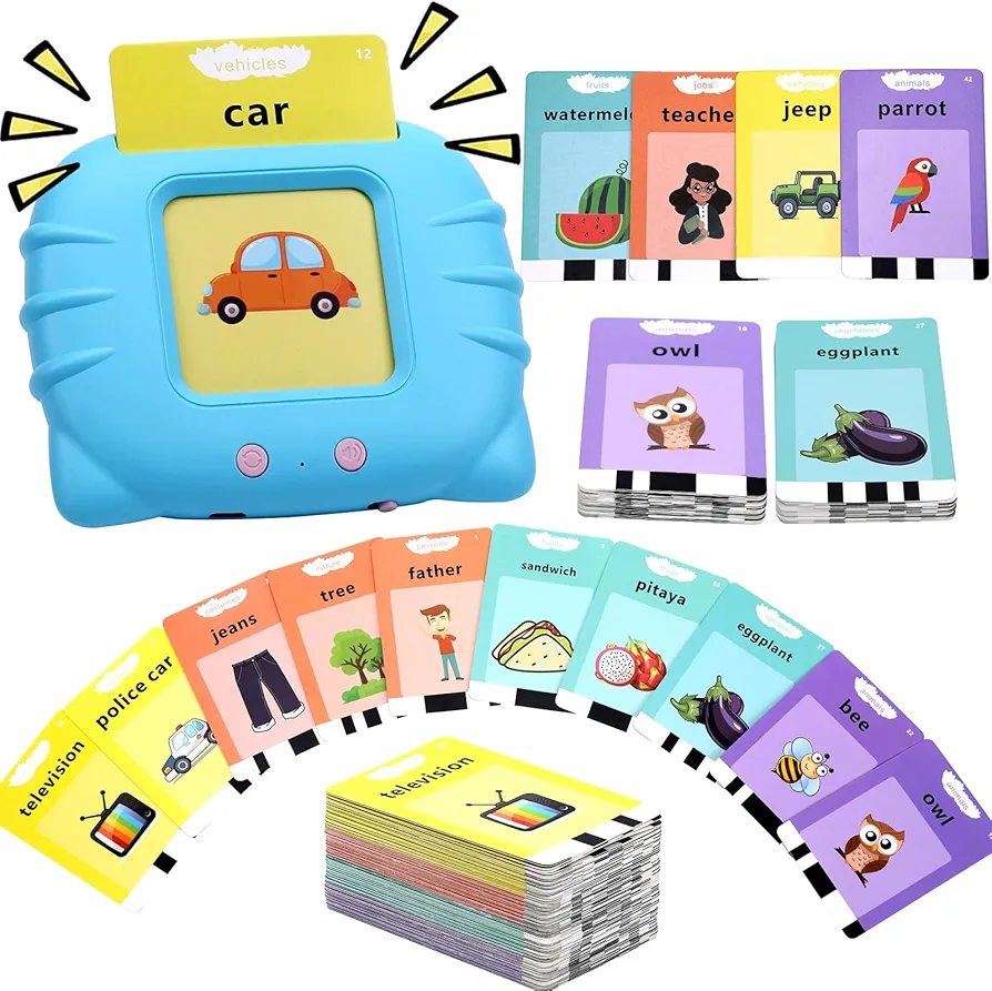 Toddler Toys Learning Talking Flash Cards Montessori Toys for Toddlers 1 2 3 4 Year Old Boy Girl Gift,Autism Sensory Toys Speak and Spell Pocket Speech Therapy Toys 224 Sight Words