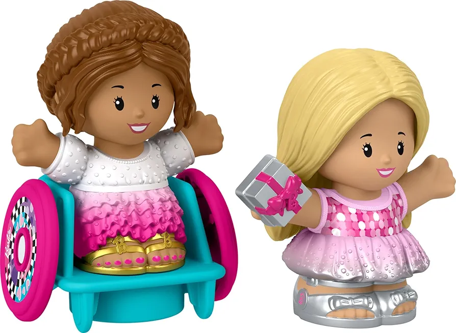 Fisher-Price Little People Toddler Toys Barbie Party Figure Set with 2 Characters for Preschool Pretend Play Kids Ages 18+ Months