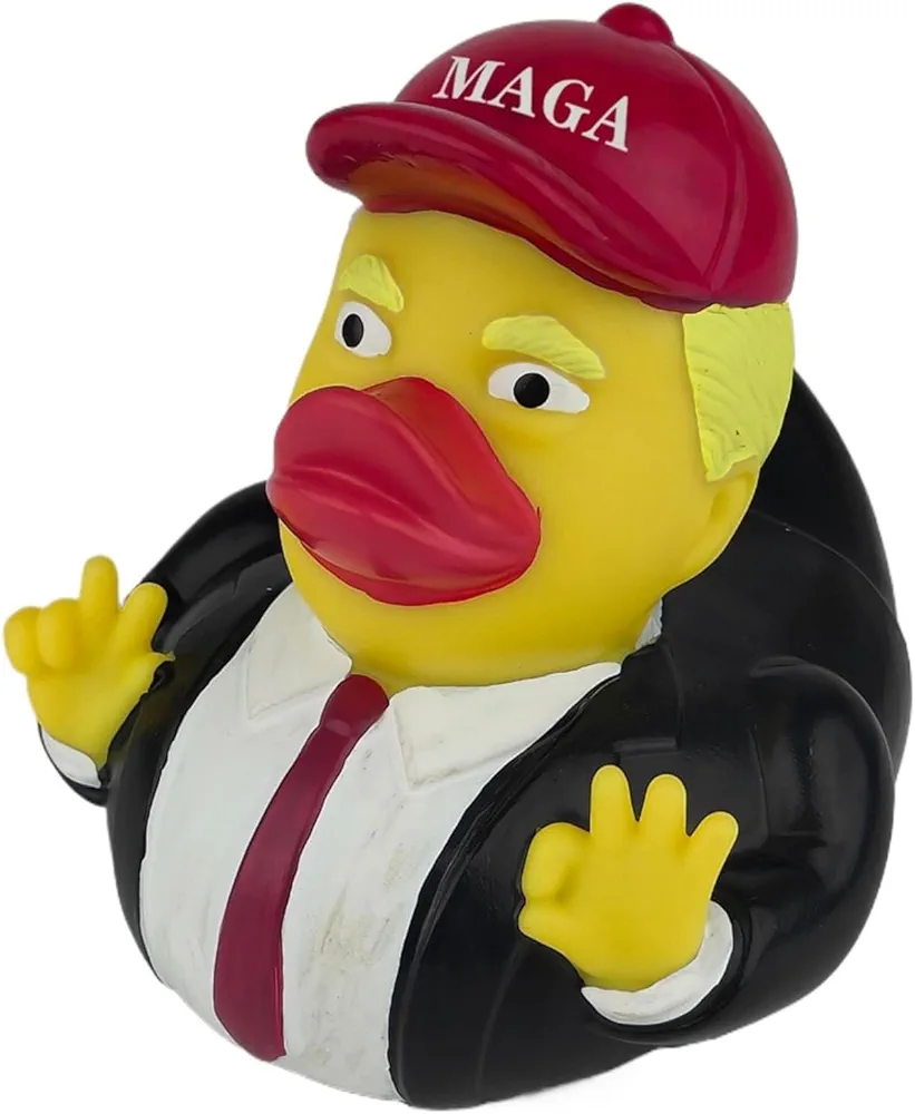 Donald Trump Duck, Trump Ducks for Jeeps, Rubber Ducks Car Duck Baby Bath Toys Trump Rubber Squeak for Kids Gift Birthdays Baby Showers Bath Time (E)