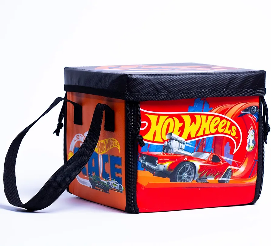 Hot Wheels Tara Toy: ZipBin Ramp It Up - Unzip to Convert Into A 21"x21" Racetrack Playmat & Car Ramp, Storage & Play, Toy Car Box, Kids Ages 3+