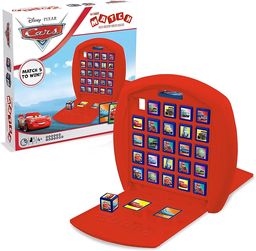 Top Trumps Match Game Pixar Cars - Family Board Games for Kids and Adults - Matching Game and Memory Game - Fun Two Player Kids Games - Memories and Learning, Board Games for Kids 4 and up