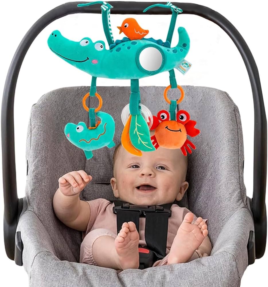 Pau1Hami1ton Baby Stroller Arch Toys, Car Seat Toys,Bouncer Toy Bar/Mobile for Bassinet,Adjustable Baby Hanging Toys Fit for Crib Bed,Stroller,Car Seat,Baby Gifts.S-19(Crocodile)