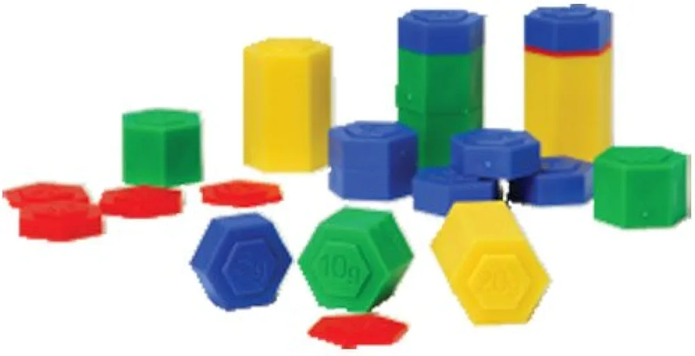 Constructive Playthings 108 pc. Weight Set in 1, 5, 10 and 20 Gram Sizes for Ages 3 Years and Up