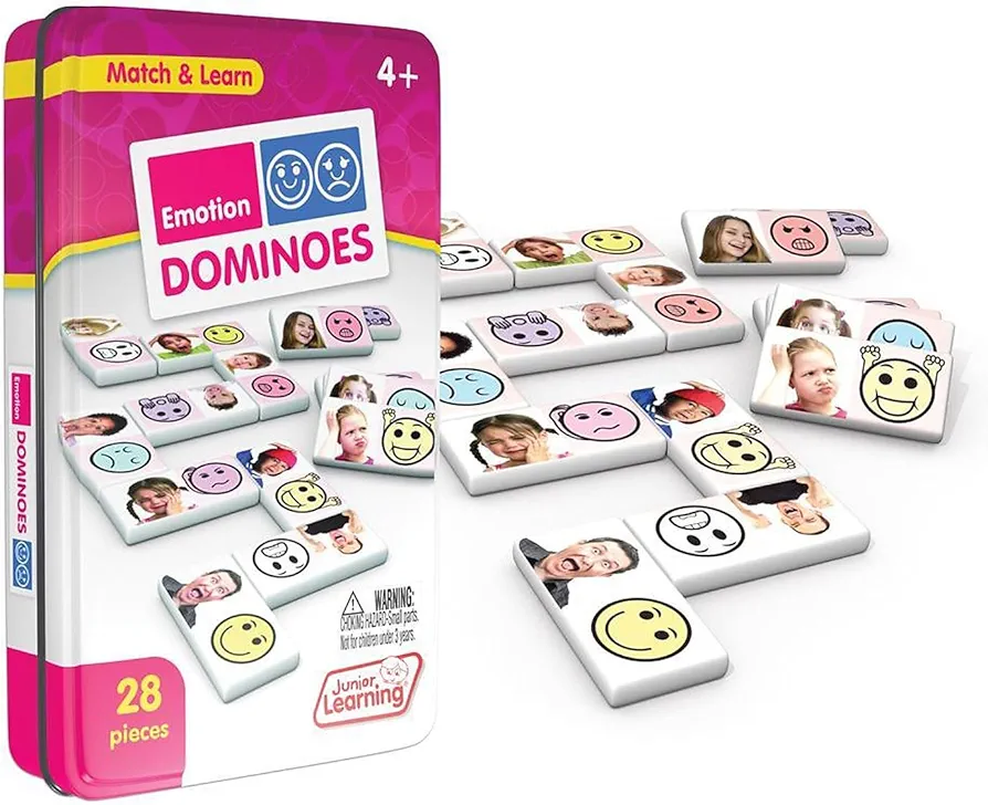 Junior Learning Emotion Dominoes,4.7 x 1.5 x 7.8 inches