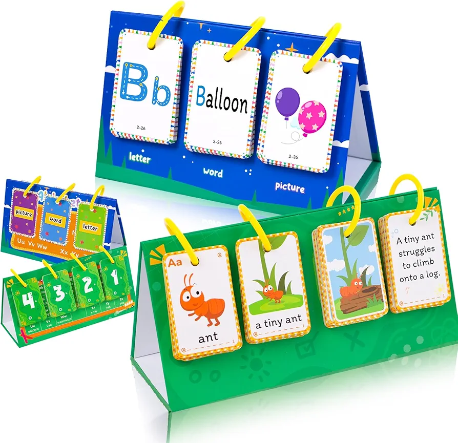 2 Pack Kindergarten Education Cards,Early Learning Flash Cards for Toddlers 3-5 Years,Sentence Building for Kids Flash Cards Sight Word Games,Learning Resources(182PCS).