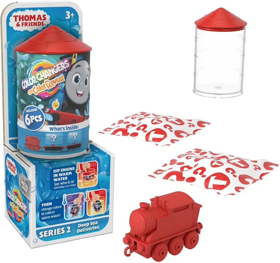 Thomas & Friends Mystery Toy Trains Collection, Color Reveal Engines with Color-Changing Action & Cargo for Kids Ages 3+ Years, Each Sold Separately