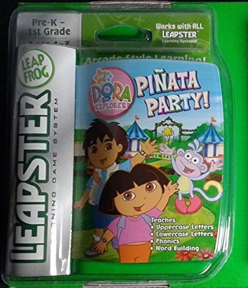 Leap Frog Leapster Learning Game System Cartridge of DORA THE EXPLORER PINATA PARTY!