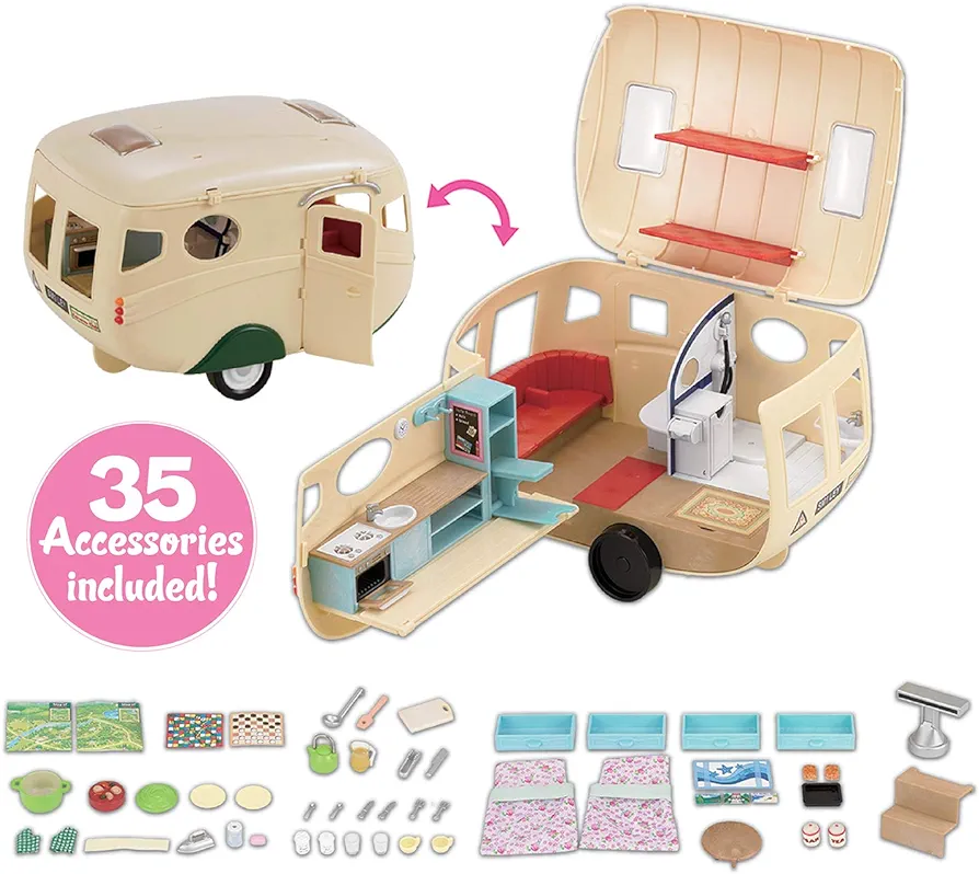 Calico Critters Caravan Family Camper - Take Your Critters on a Road Trip!