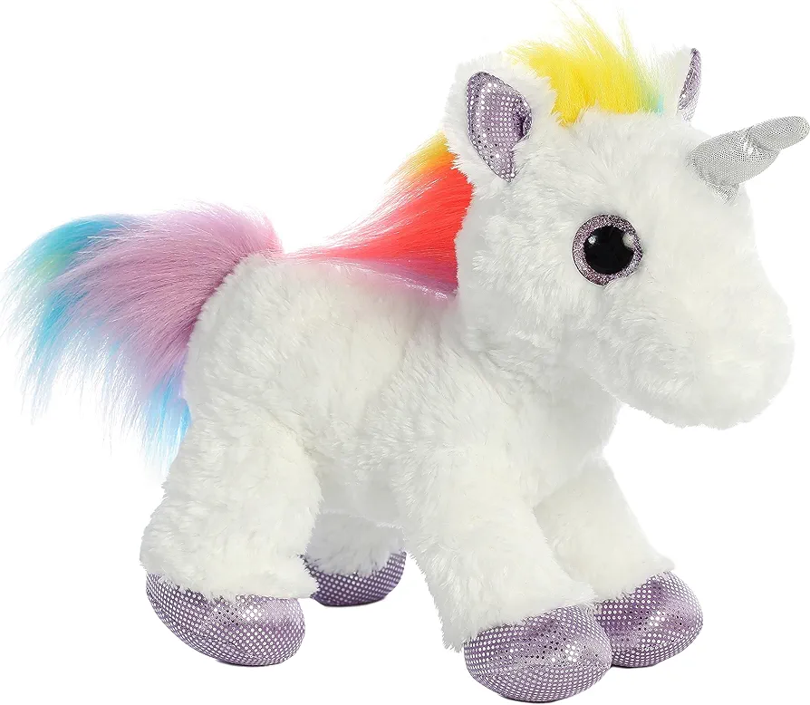 Aurora® Enchanting Sparkle Tales™ Rainbow Unicorn™ Stuffed Animal - Magical Adventures - Endless Play - White 12 Inches