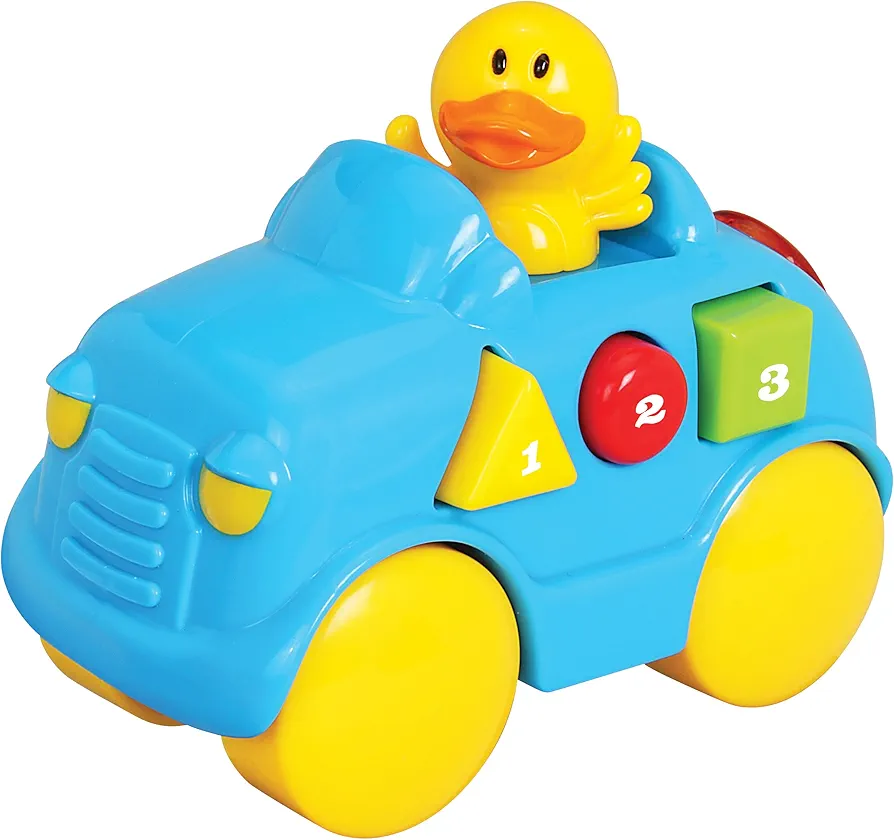 Musical Duck Animal Car, Red/Blue/Pink