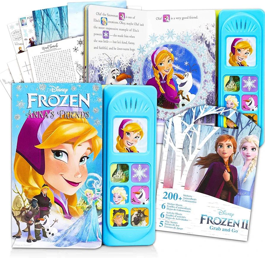 Disney Frozen Toy Set Frozen Book Bundle - Frozen Activity Book with Frozen Stickers Frozen Playset (Frozen Toys for Toddlers Girls Boys)