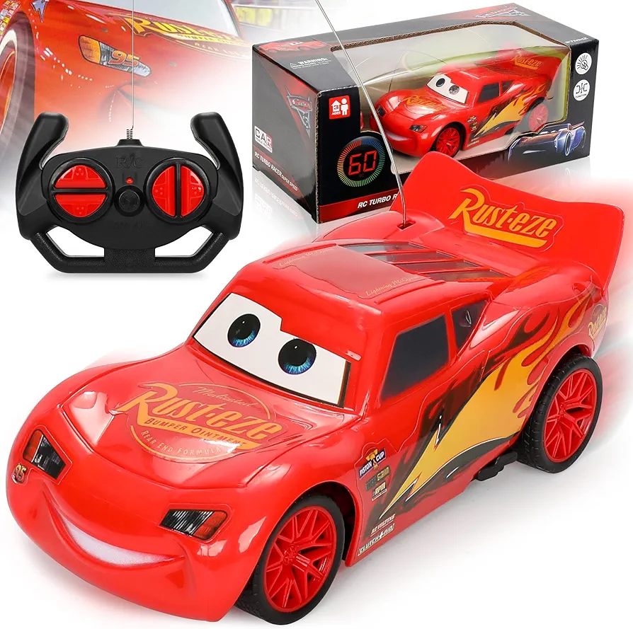 Cars Remote Control Car Toys - Cartoon Themed Mini Vehicle RC Car 1:24 Electric Sport Hobby Red RC Cars Cartoon Themed Vehicle Toys Perfect Birthday Present for Kids Boy Fans