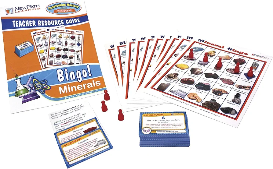 NewPath Learning Mineral Bingo Game, Grade 5-9