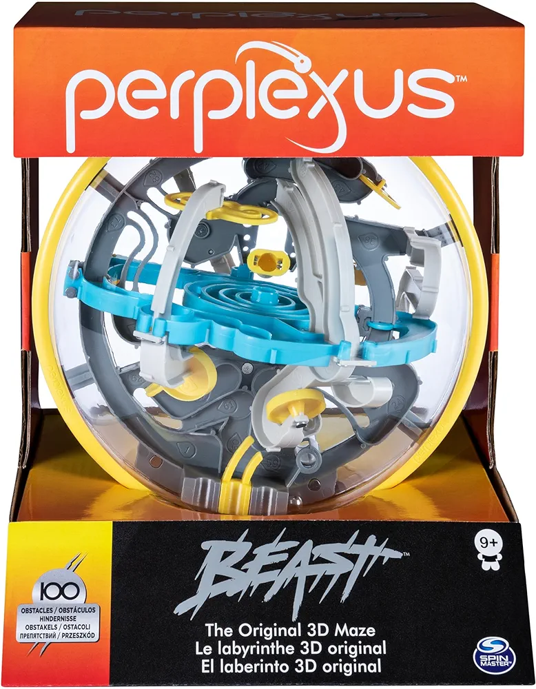 Perplexus Beast 3D Gravity Maze Game Brain Teaser Fidget Toy Puzzle Ball, Anxiety Relief Items, Cool Stuff, Sensory Toys for Kids & Adults Ages 9+