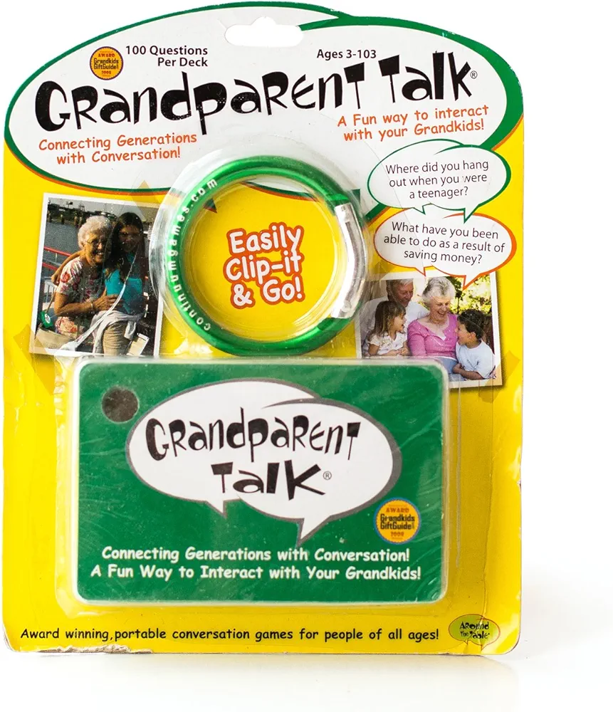 Around the Table Games Grandparent Talk Portable, Meaningful Conversation Starters