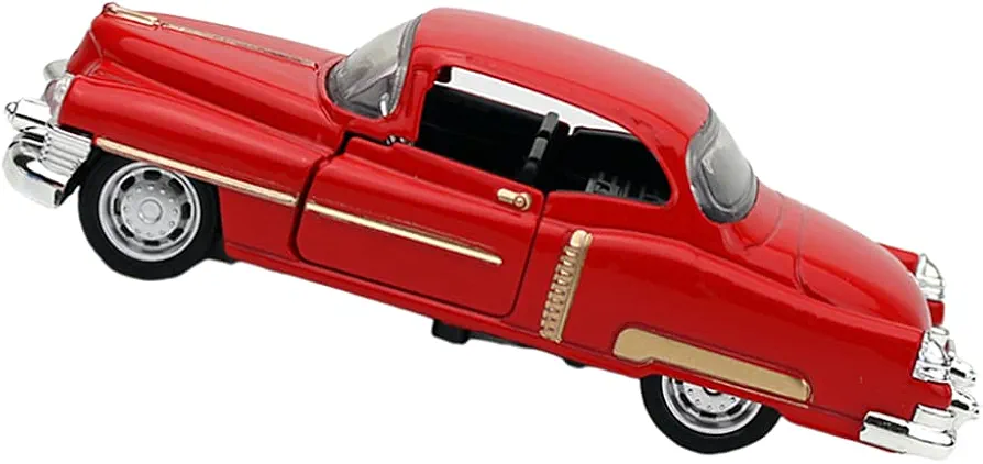 Vintage Car Model, Alloy Scale Diecast Model Toy Car, Retro Household Car Model, Simulation Miniature Classic Car Model Toy Collection Decoration (4.91X1.77X1.57inch, Red)