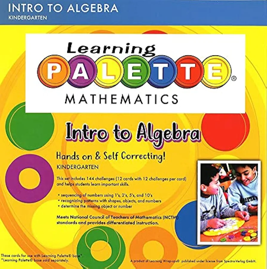 Kindergarten Math Learning Palette Intro to Algebra Concepts