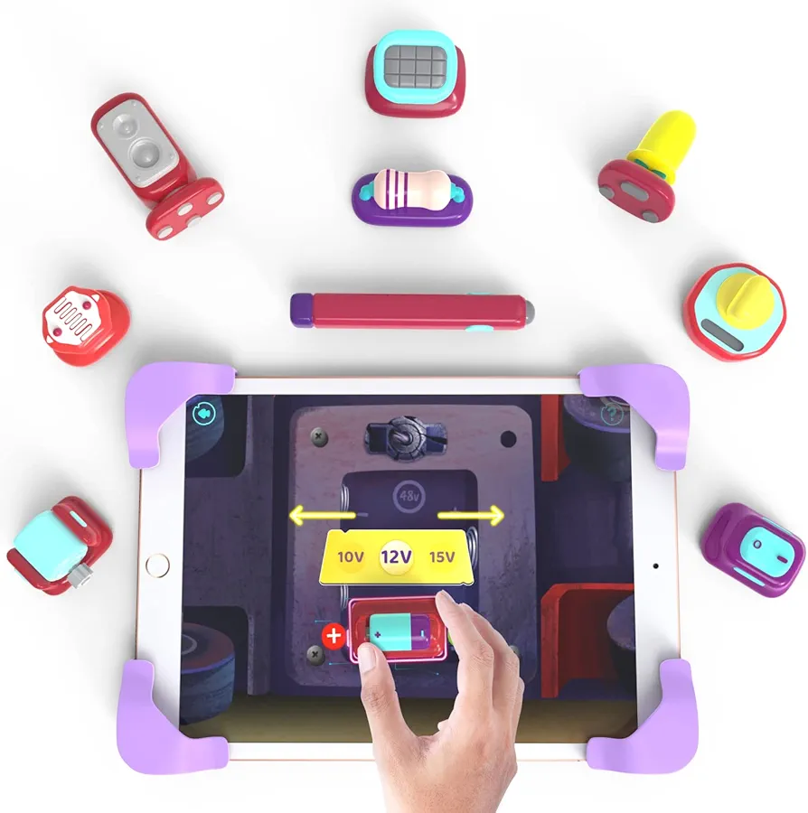 Tacto Electronics by PlayShifu - Real Figurines, Digital Games | Tinkering Game Set for Kids | STEM Toy Gift for Boys & Girls Ages 6 to 12 Years (App Based, Tablet not Included)