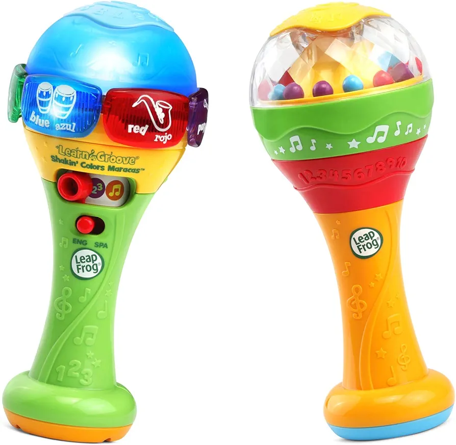 LeapFrog Learn & Groove Shakin' Colors Maracas - Includes electronic and non-electronic maracas, Parent's Guide, Multicolor